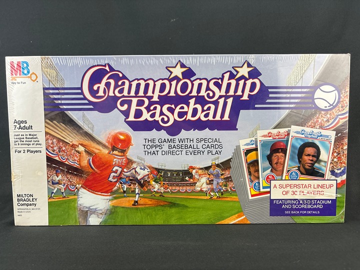SEALED MB Milton Bradley 1984 Championship Baseball Board Game 30 Topps Cards