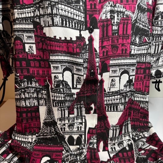 Karl Lagerfeld Ladies Short Sleeve Shirt Multicolor  Extra Large  NWT