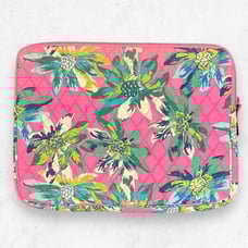 Vera Bradley 13x10 Laptop Padded Case Sleeve Zip Around Tropical Paradise