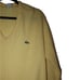Vintage LACOSTE sweater 70s yellow IZOD Lacoste Alligator V neck Sweater
