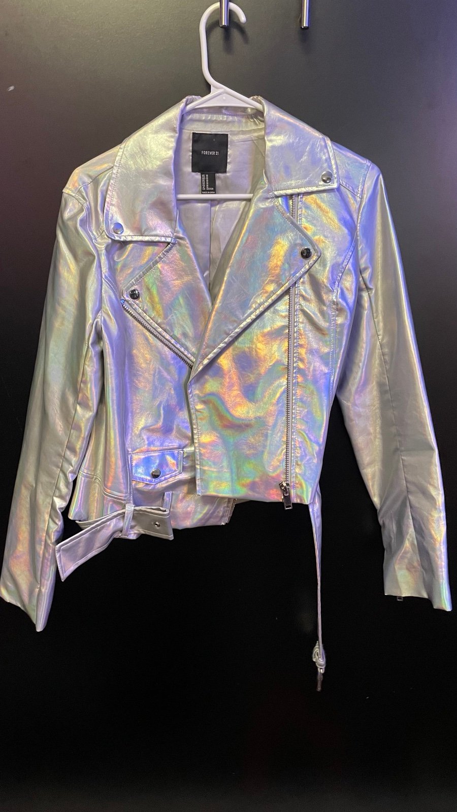 Irridescent Leather Jacket size M