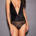 Kaia Crushed Velvet And Lace Teddy