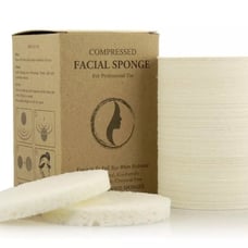 100 Pcs Appearus Facial Sponges Compressed Cellulose Makeup Removal- White