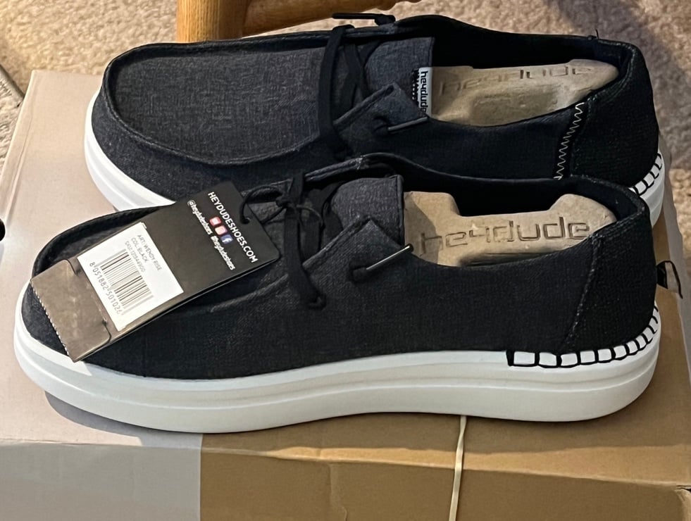 Hey Dude Shoes Wendy Rise Black Womens Size 7