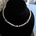 1970's Purple & White Heishi Bead & Shell Necklace