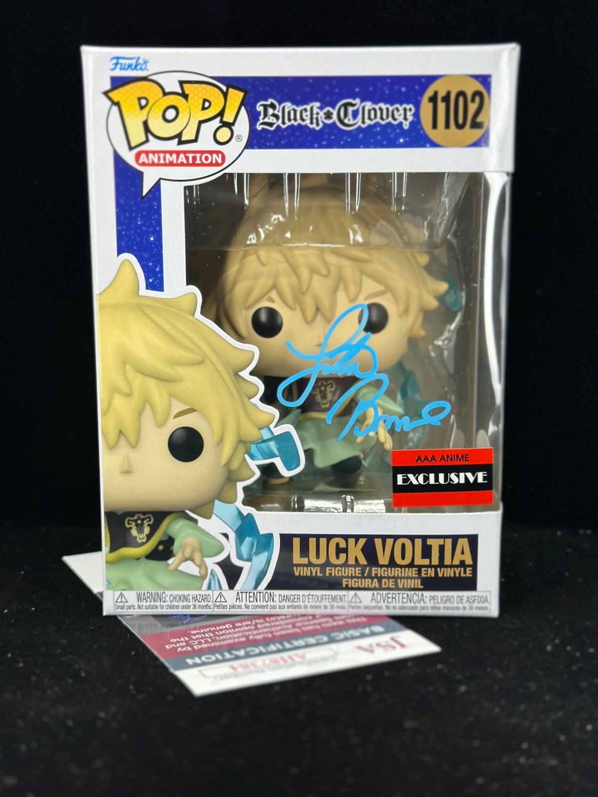 Autographed Black Clover, Luck Voltia Funko Pop! #1102