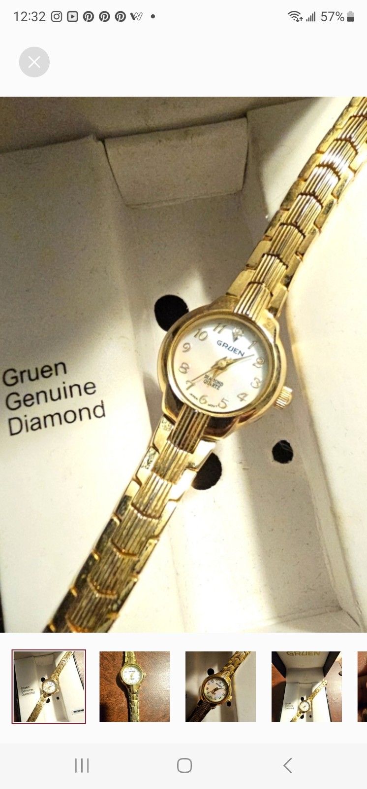 Gruen Diamond Quartz Ladies Watch