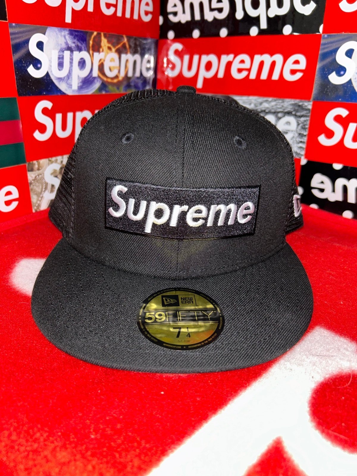 Supreme Box Logo Mesh Back New Era Hat SS23 7 1/4 - Hats