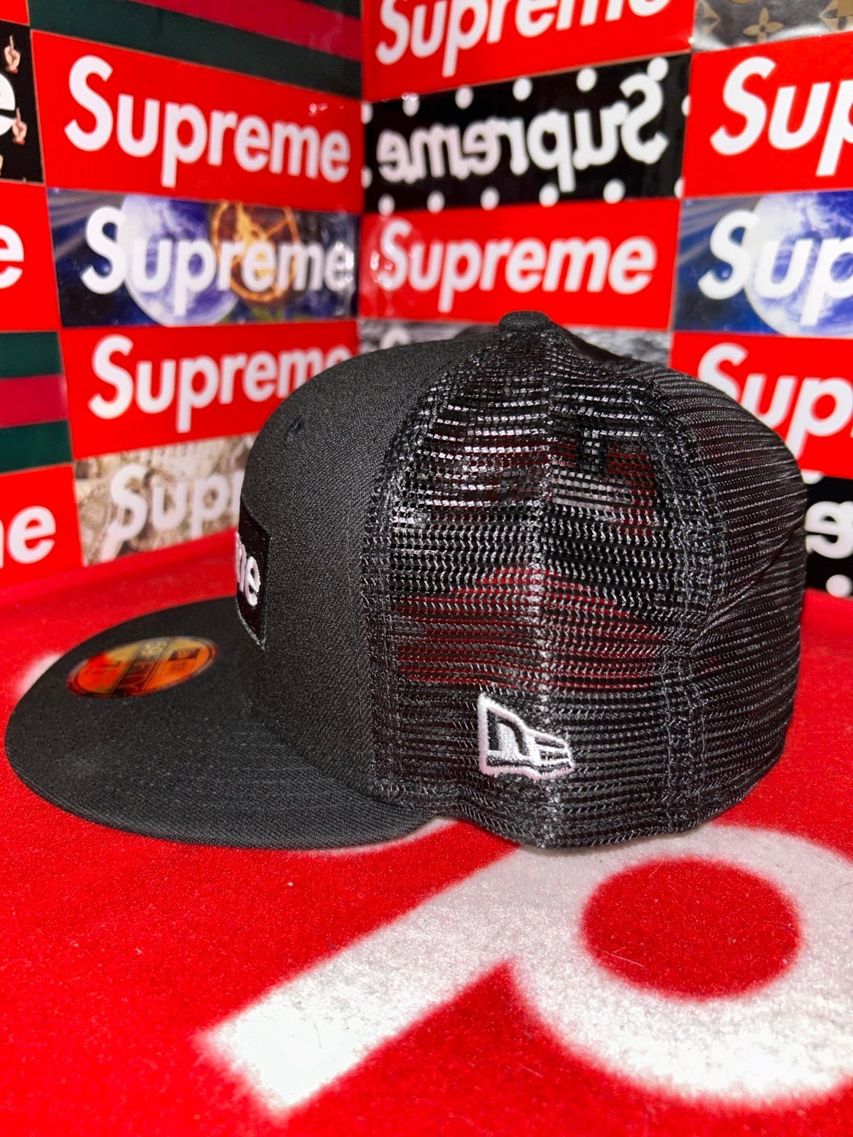 Supreme Box Logo Mesh Back New Era Hat SS23 7 1/4 - Hats