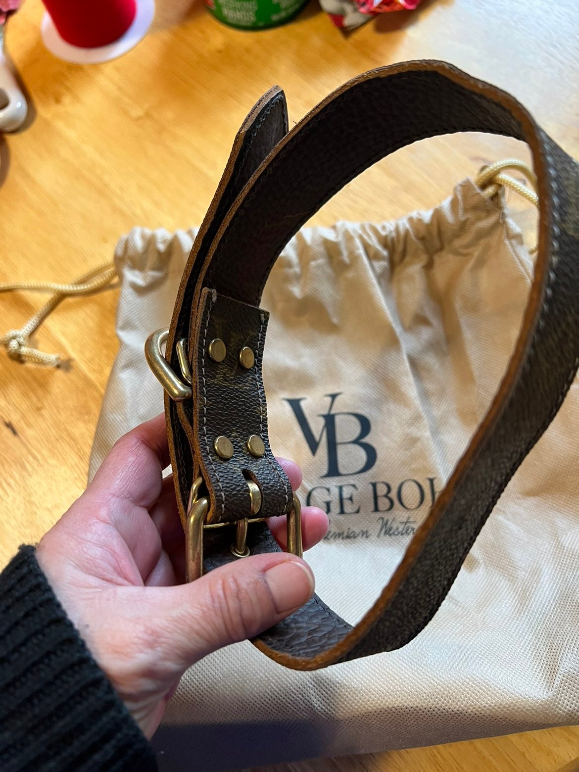 Vintage boho bags dog collar
