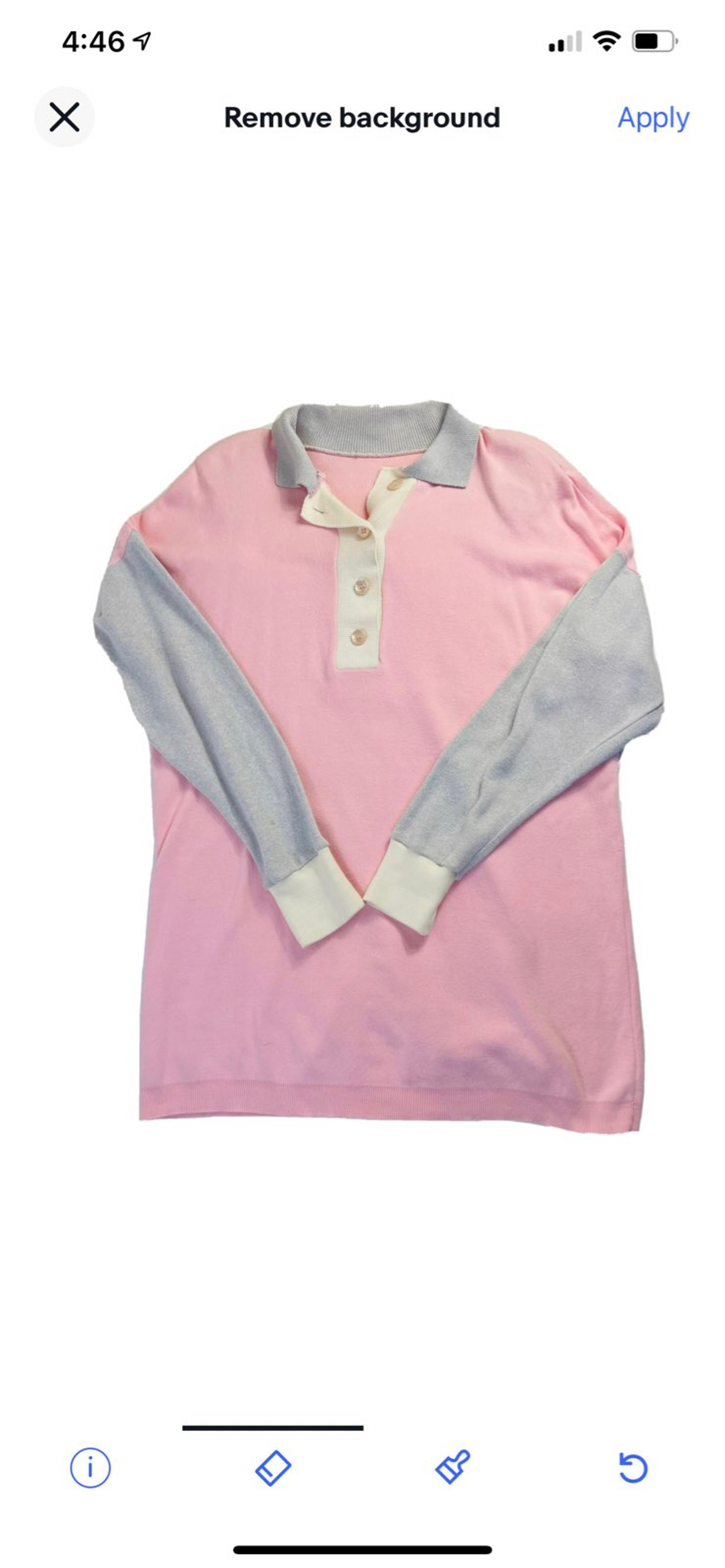 Vintage 80s Oversized Color Block Collared Sweater