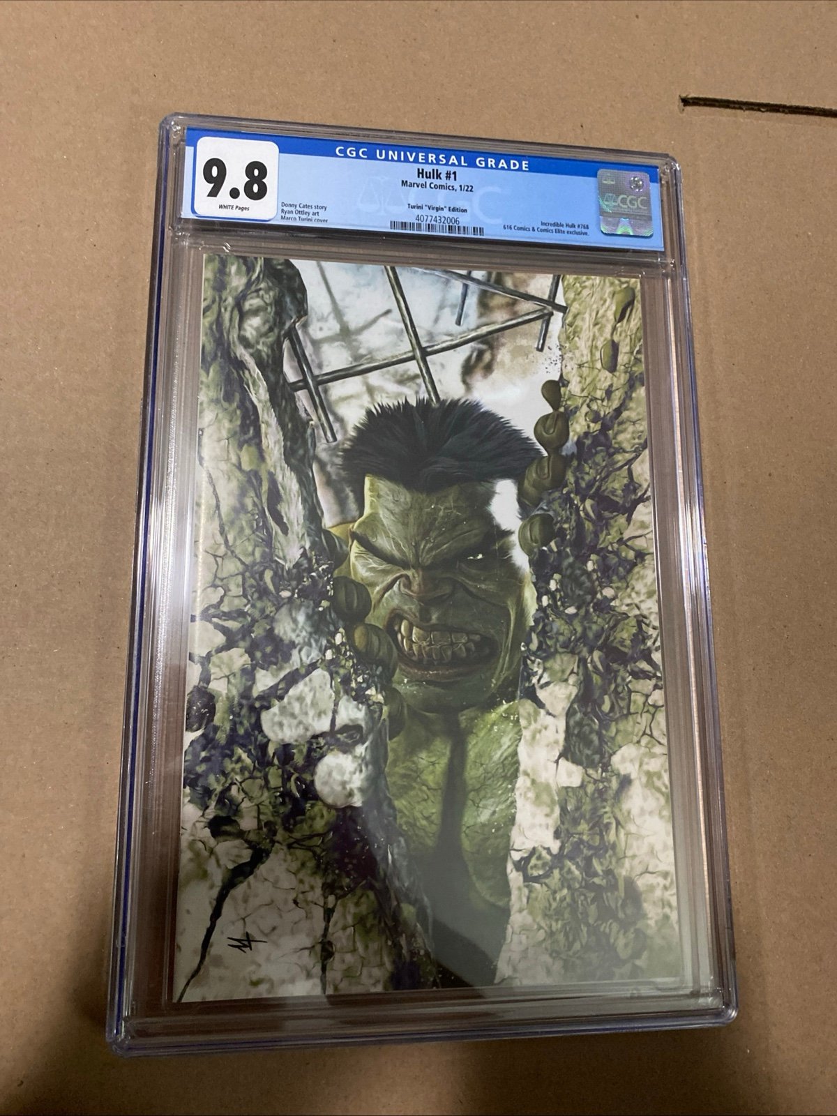 CGC 9.8 Hulk #1 (2022) Turini Virgin Edition Incredible Hulk #768
