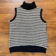 Lauren Ralph Lauren wool blend houndstooth turtleneck sweater