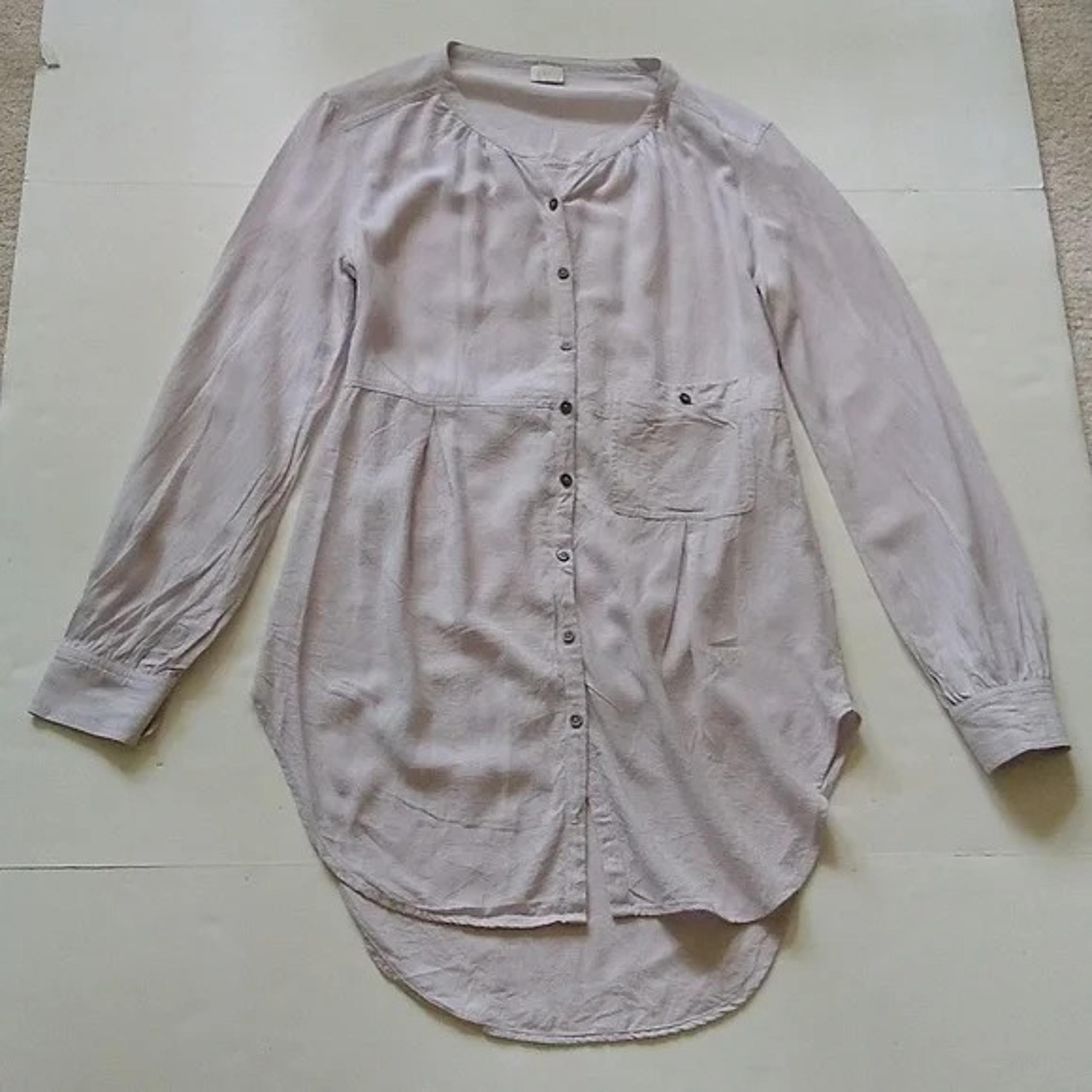 Poetry lavender tencel linen button up shirt dress 2