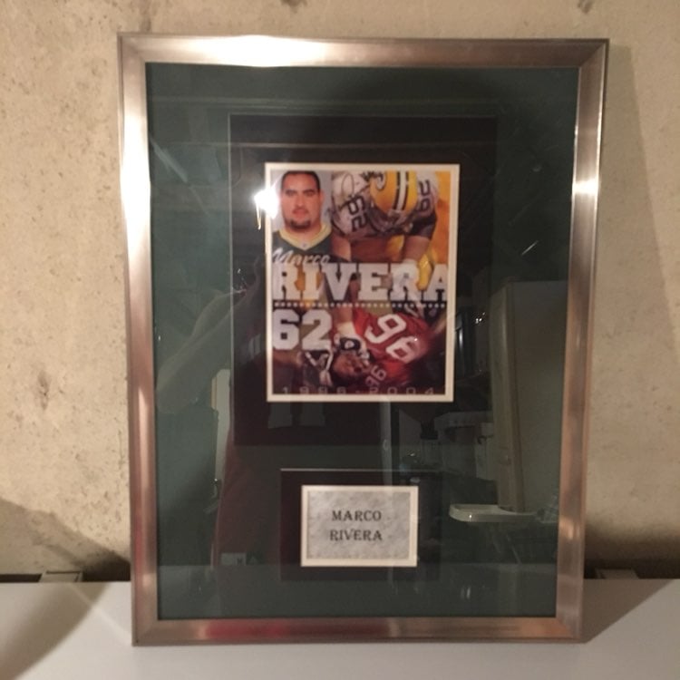 Autographed Marco Rivera Packer Picture