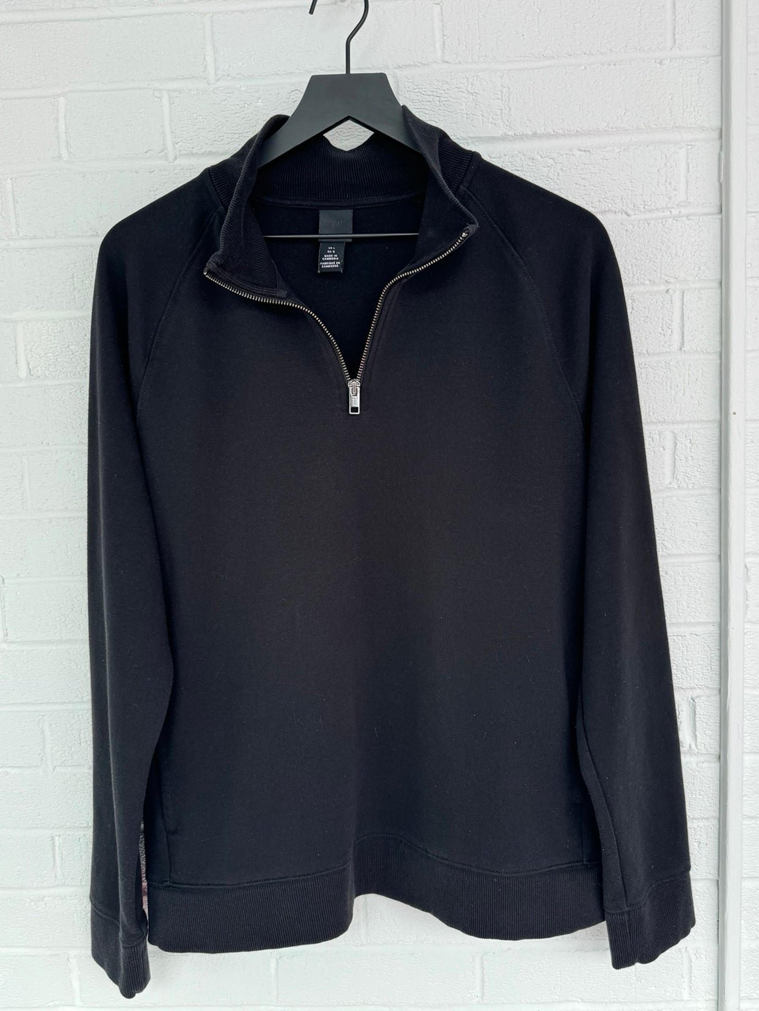 H&M Relaxed Fit Zip-top Sweatshirt with Pockets Mens L