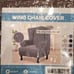 2 Wing chair cover Brown.set of 2.