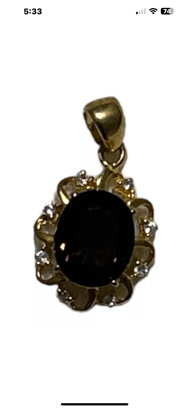 Pendant Yellow Gold Over 925 Sterling Silver Brown Mystic Topaz Pendant Brand Ne