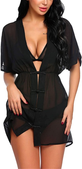 Women Chiffon Kimono Bikini Coverup