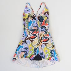 Anne Cole Skirted One-Piece Swim Dress, Multi, Women's 8
