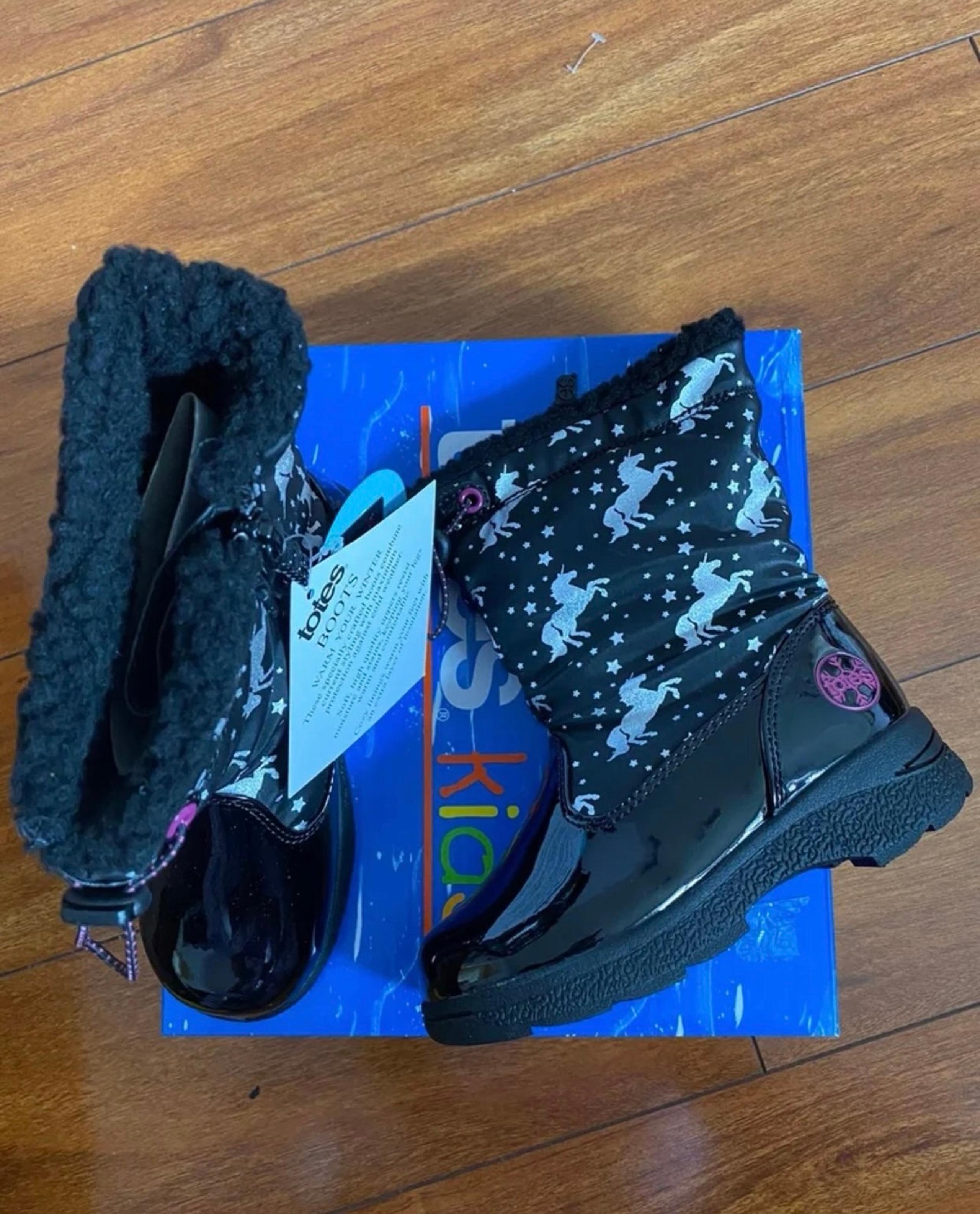 New girls Totes Sz 10 Boots unicorn