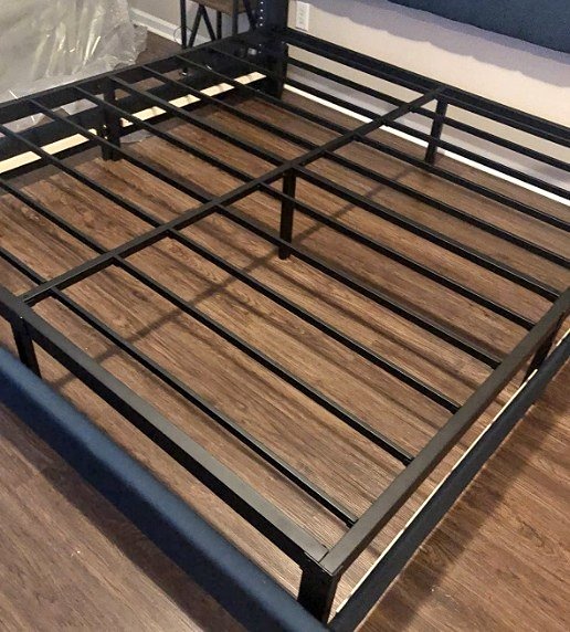 14 Inches Metal Bed Frame, Non-Slip Feature For Bed Room, Queen Size - NEW