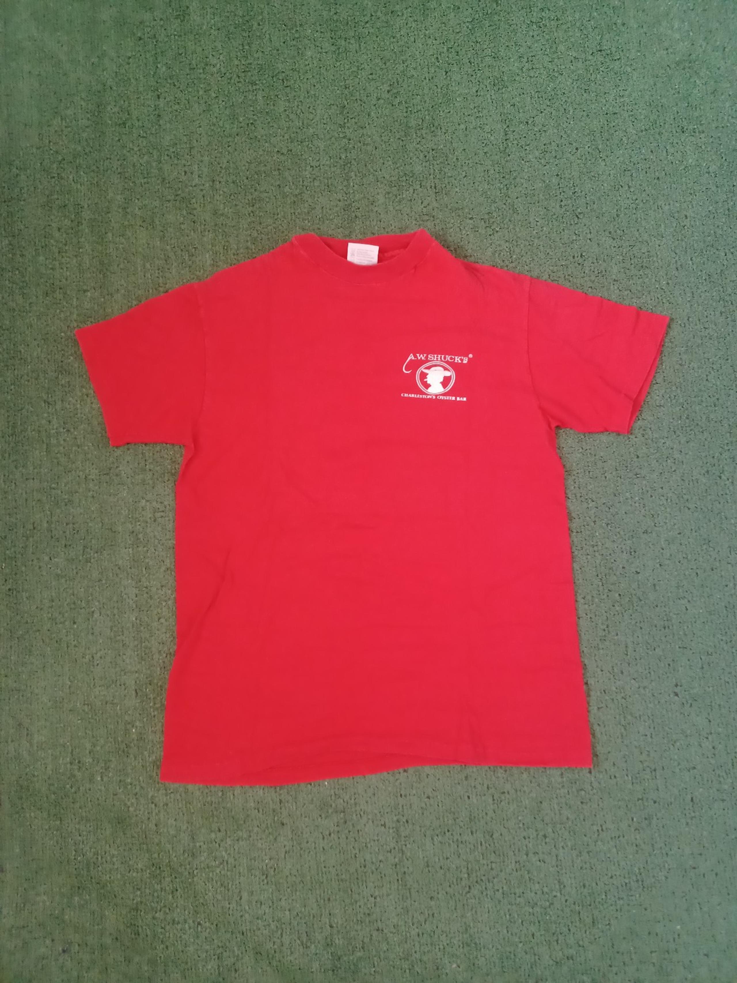 VINTAGE A.W. Shuck's Oyster Bar Promo T Shirt Size Large - Hanes