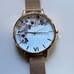 Olivia Burton Signiture Florals Watch With 38mm White Floral Face & MeshBracelet