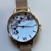 Olivia Burton Signiture Florals Watch With 38mm White Floral Face & MeshBracelet