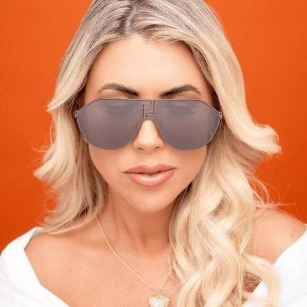 New Fendi FE40080U 12C Sunglasses -Ruthenium Frame, Smoke Mirror Lenses