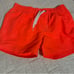 Sundek Like New Boys Elastic Swim Trunk Size 14 Fluo Orange Mid Length Rainbow