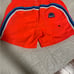 Sundek Like New Boys Elastic Swim Trunk Size 14 Fluo Orange Mid Length Rainbow