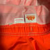 Sundek Like New Boys Elastic Swim Trunk Size 14 Fluo Orange Mid Length Rainbow