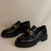Anthropologie Lug Sole Black Platform Loafers sz 6