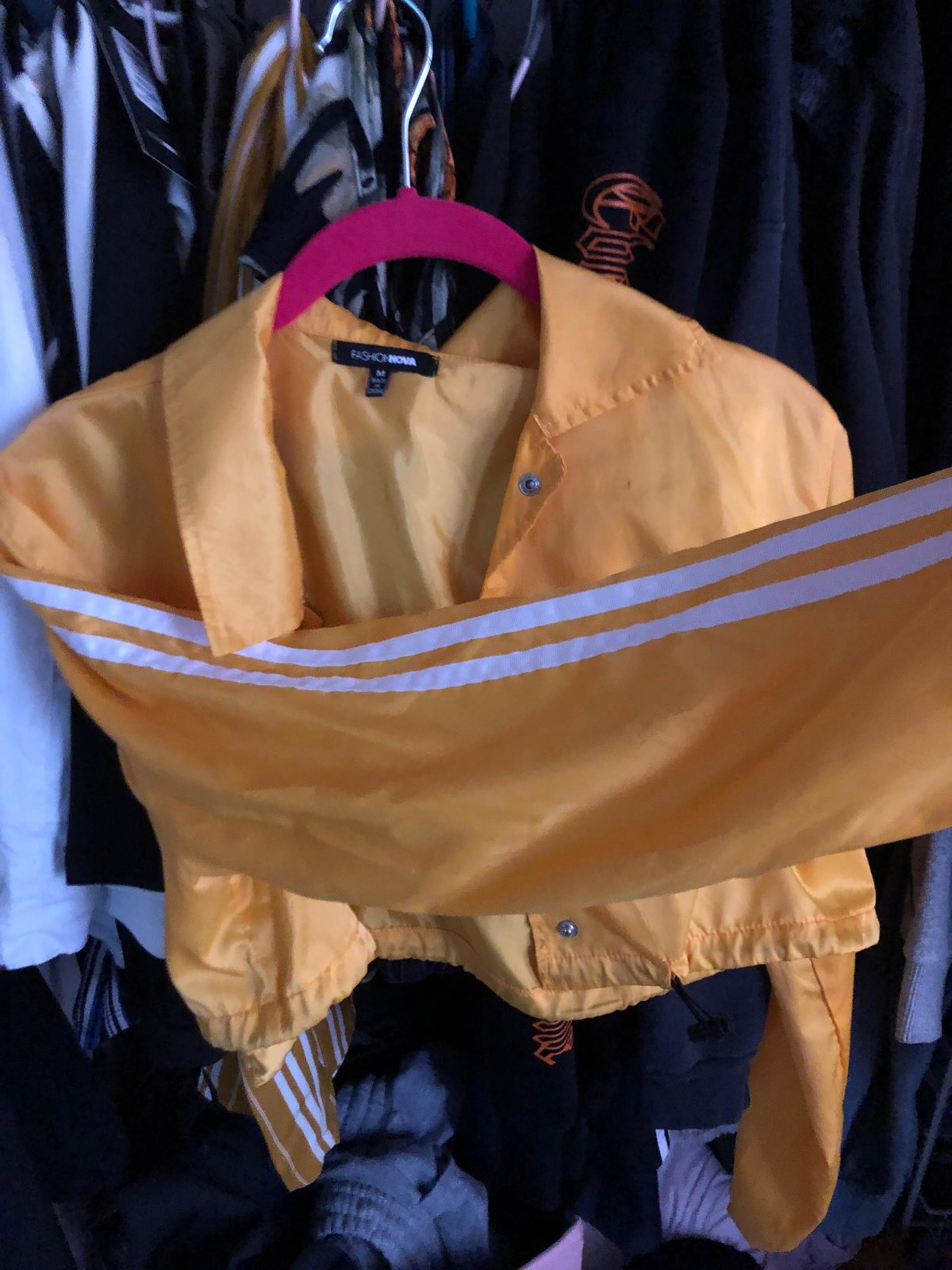 yellow cropped hoodie