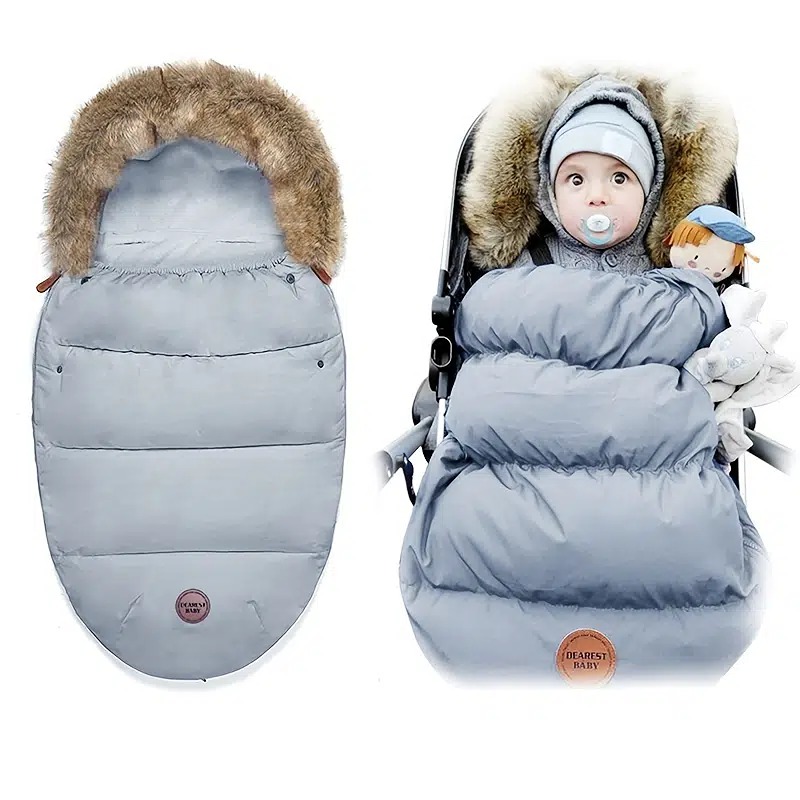 Baby Magic Pajamas Removable Fur Collar For Winter Outdoor Travel