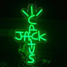 Neon Light For Room Wall, Home Décor, NEW CACTUS JACK Theme GREEN Color. Tested
