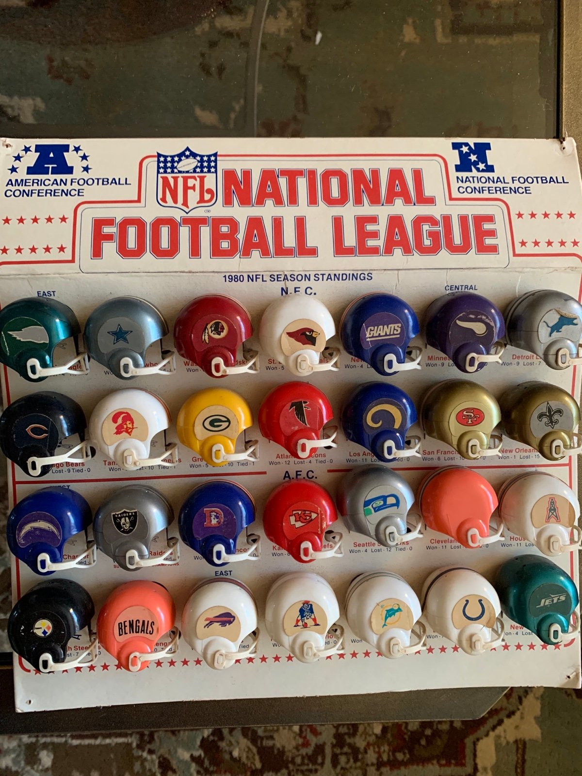 1980 National Football League Collectors Helmets