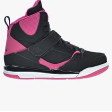 Jordan Girls Flight 45 Hi Top Black/Vivid Pink. Size 1Y.