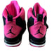 Jordan Girls Flight 45 Hi Top Black/Vivid Pink. Size 1Y.