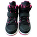 Jordan Girls Flight 45 Hi Top Black/Vivid Pink. Size 1Y.