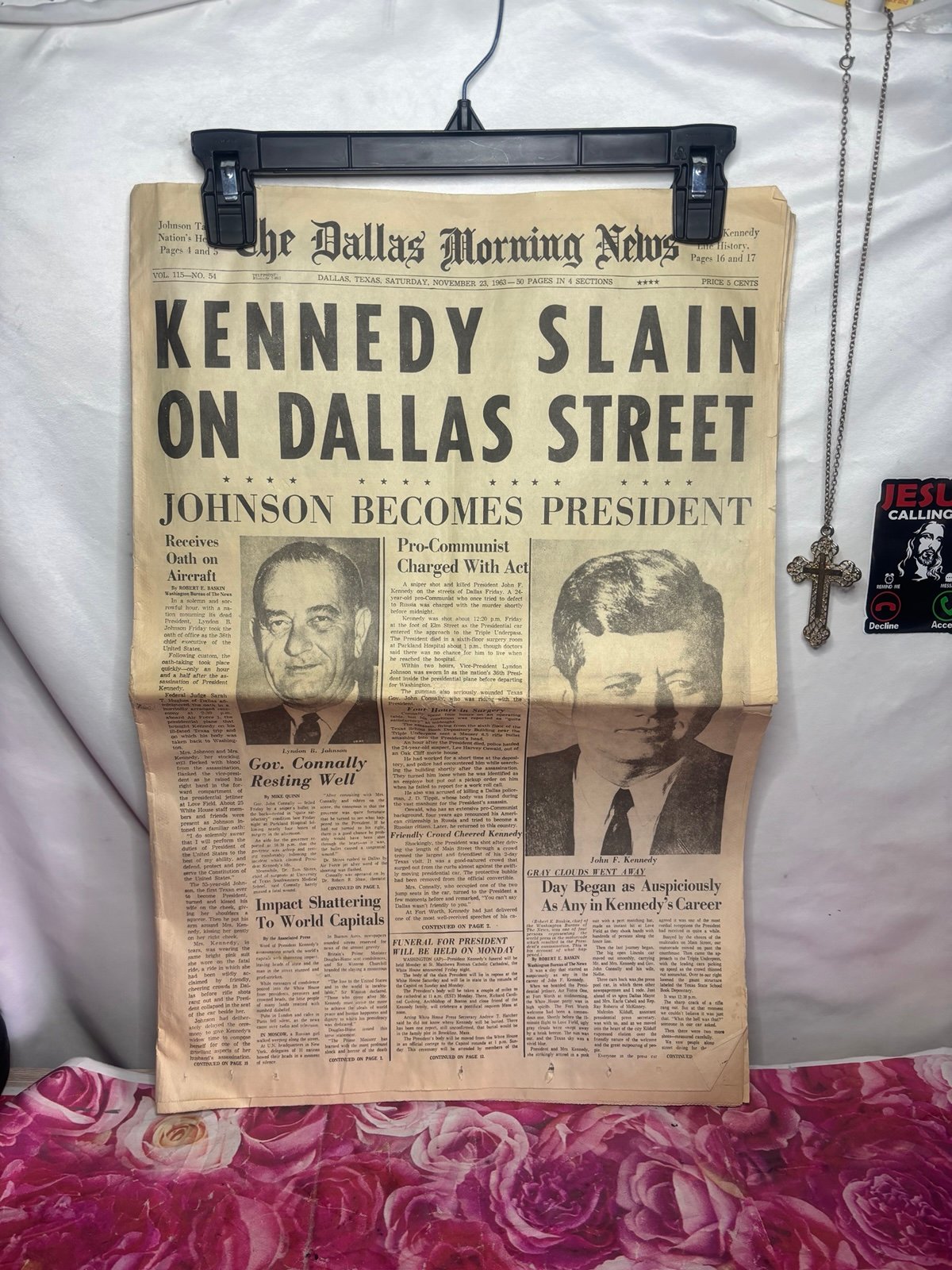 Kennedy slain on Dallas street nov 23 1963 full paper