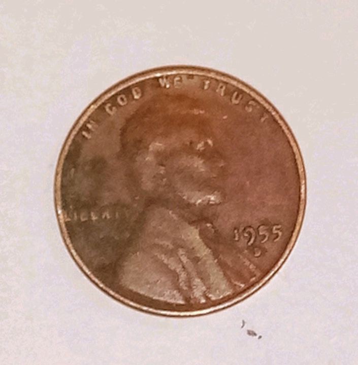 1955 D Wheat Penny Error