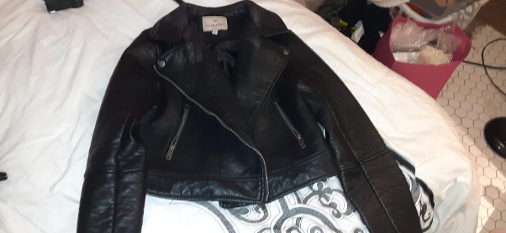 Faux Leather Women's Riding Jacket