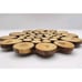 Handmade Wood Log Stick Cross Sectional 6.5 Round Trivet Coaster