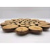 Handmade Wood Log Stick Cross Sectional 6.5 Round Trivet Coaster