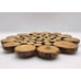 Handmade Wood Log Stick Cross Sectional 6.5 Round Trivet Coaster