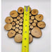 Handmade Wood Log Stick Cross Sectional 6.5 Round Trivet Coaster