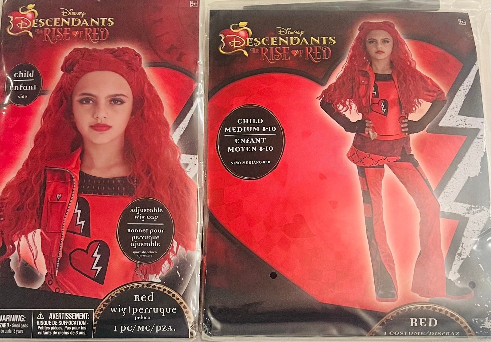 Disney Descendants 4: The Rise of Red Halloween Costume and Wig