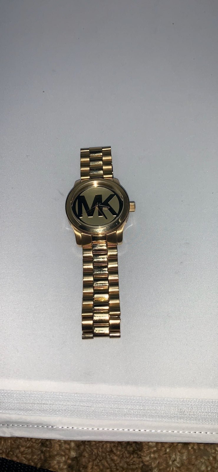 Michael kors unisex runway gold tone wat